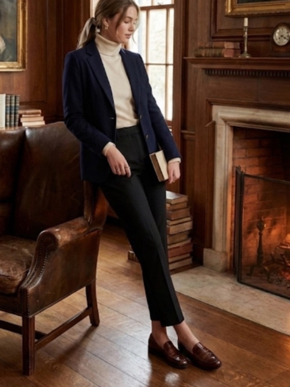 J.CREW Cameron High Rise Black Slim Ankle Pants Size 10 Workwear